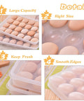 Close-up of Clear 24 Egg Tray With Lid 4 Pack Deviled Egg Holder Organizer For Fridge Plastic Egg Storage Container details