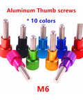 5 Pack Thumb Screws Aluminum M6x30 Knurled Head Easy Grip Hand Screws For Diy Projects And Home Office Gear Orange Color Finish