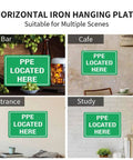 Built Tough PPE Storage Warning Sign 8 By 12 Inch Outdoor Aluminum Safety Marker Job Site Ready Weatherproof Plate in multiple settings
