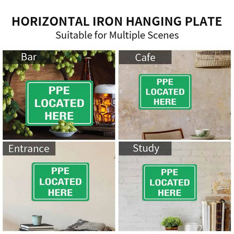 Built Tough PPE Storage Warning Sign 8 By 12 Inch Outdoor Aluminum Safety Marker Job Site Ready Weatherproof Plate in multiple settings