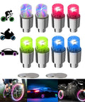 LED Bike Wheel Lights Valve Caps Set Multicolor Waterproof Spoke Reflectors for Bicycles Motorcycles and Cars
