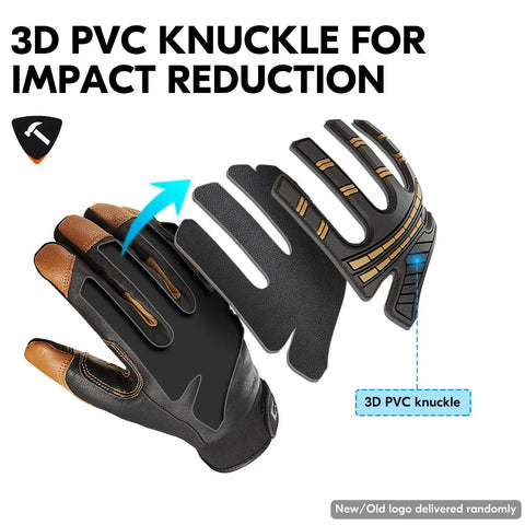 Winter Waterproof Heavy Duty Mechanic Glove With High Dexterity, Anti Vibration And Abrasion, Touchscreen Ready, 3D PVC knuckle detail