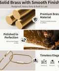 Premium Brass Key Ring With Screw Lock Carabiner Clip Gold Tone For Keys Bags Handbags And Purses Built To Last For Daily Grab And Go EDC Accessory For Men And Women With Durable Gold Finish And Brass Charm, showing solid brass rods, metalworking sparks, and elegant keyring design.