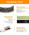 Xmasneed wood stove gasket kit: 1/2 in graphite-impregnated fiberglass rope gasket (72 in) with glue and high-temp tapes
