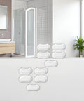 10Pcs Toilet Seat Bumpers Universal Fit For Bidet Attachments Silicone Rubber Cushions in modern bathroom setting