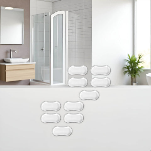 10Pcs Toilet Seat Bumpers Universal Fit For Bidet Attachments Silicone Rubber Cushions in modern bathroom setting