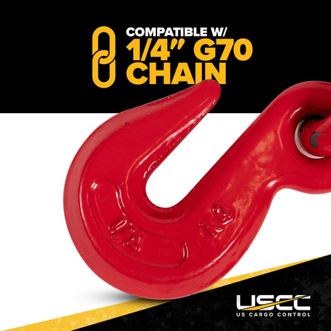 Heavy Duty Ratchet Chain Binders For One Quarter Inch To Five Sixteenths Inch Chains, 4-Pack With 3150 Lbs Working Load Limit