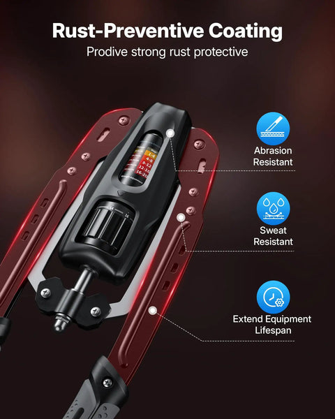 Merach Twister Arm Trainer Hydraulic Strengthener For Forearm And Arms With Upgraded Protective Housing showing rust-preventive coating and resistance features.