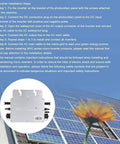 Installation guide for 1600W Micro Grid Tie Inverter With WiFi Waterproof MPPT, featuring steps and illustration of solar setup.