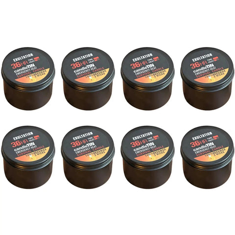 8 Pack Emergency Candles With 3 Wick Plant Wax Burn Delivers 36 Hour Light For Power Outages Camping Hiking And Storms