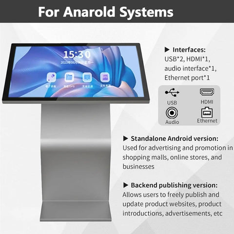 Workhorse 22 Inch Floor Standing Interactive Kiosk Featuring A Sweet Smooth Capacitive Touchscreen And Weatherproof High Def Ips Display For Lobby Digital Signage And Daily Hustle with USB and HDMI ports.