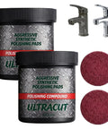 No Sweat All In One Surface Restoration Polish With Soft Applicator Pad For Scuffed Wood Floors And Dull Cabinet Doors Scrubs Away Stickiness And Grime And Leaves It Looking Brand Spanking New Today with aggressive polishing pads.