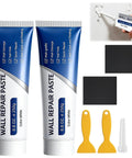 Easy Drywall Repair Kit 2 Pack With Spackle Paste Tubes Scraper And Sandpaper For Quick Fixes Of Holes Cracks Scratches And Graffiti Safe 250g Each Tube