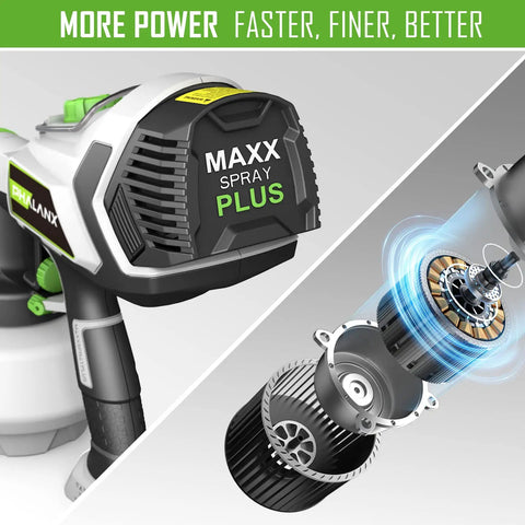 Powerful 700W HVLP Paint Sprayer With 1200ml Large Capacity Tank, motor and sprayer details