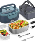 Hot On The Go Electric Lunch Box Heats Your Meal Anywhere 80W Portable Food Warmer with accessories and storage bag