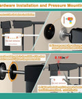 Hardware installation instructions for Narrow Baby Gate For Doorways And Stairs 24.5 To 28.3 Inch Wide Pressure Mounted Walk Through Child Safety Gate