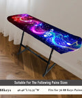 Neon Music Wave 88 Key Keyboard Dust Cover Stretchy Elastic Milk Silk Fit For Piano Protects in practice rooms and home spaces