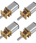 Beefy Four Pack 12V DC Gear Motors With All Metal Gearbox 1000 RPM No Load 800 RPM Rated N20 Reducer Mini Micro Gear Reducer