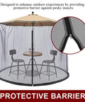 Keep Bugs Out With A 9 Foot Patio Umbrella Bug Screen Featuring A Zipper Door And Breathable Polyester Netting For The Ultimate Outdoor Mosquito Shield For Your Patio Umbrella Not Included