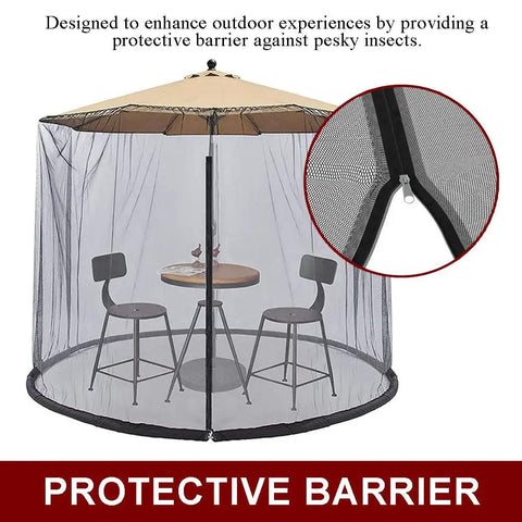 Keep Bugs Out With A 9 Foot Patio Umbrella Bug Screen Featuring A Zipper Door And Breathable Polyester Netting For The Ultimate Outdoor Mosquito Shield For Your Patio Umbrella Not Included