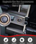 Factory Look Snug Fit Push Start Button Cover For Hummer Electric Pickup 2024 2025 ABS Plastic Trim Ring over ignition switch with wood grain.