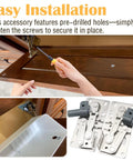 Image showing Two Pack Buttery Smooth Soft Close Pivot Tip Out Tray Hinges Heavy Duty Beast for installation with screwdriver and hardware.