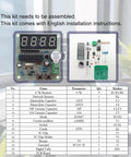 Hands On Soldering Practice Kit For A 4 Bit Clock Project With DIY Electronics Kit Included Alarm Countdown Stopwatch Functions And Clear English Instructions For Beginners And Hobbyists. Components and assembly instructions visible.