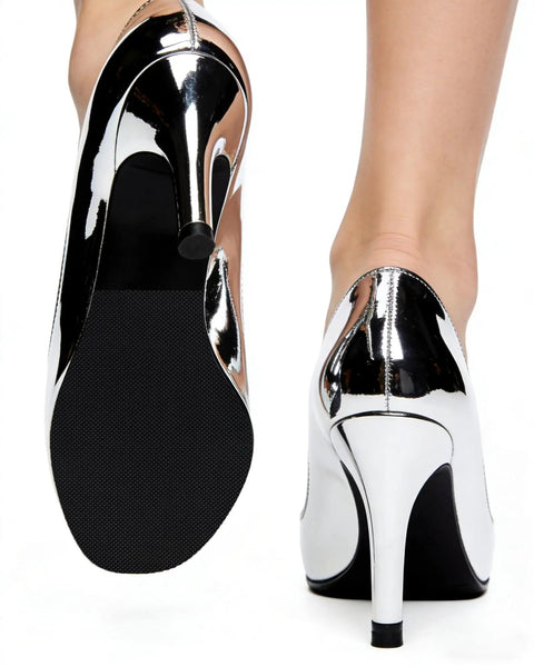 Non Slip Shoe Grip Pads For Bottom Of Shoes Heavy Duty Rubber Sole Protectors installed on high heels