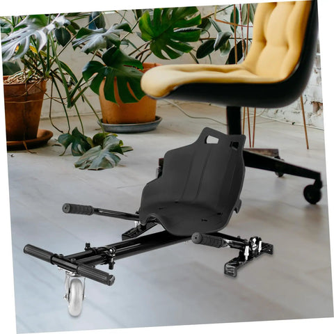 Replacement Kart Seat For Balancing Scooters And Go Karts, Lightweight Plastic Attachment, shown on indoor floor.
