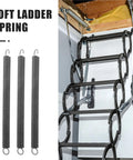 Heavy Duty Extension Spring Kit For Attic Ladders, 15-Piece Replacement Set With 2x20x280 Tension Springs shown installed