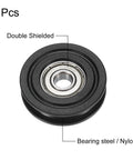Tough As Nails Nylon U Groove Pulley With U608ZZ Ball Bearing 8x40x10mm 4 Pack Shielded GCr15 Chrome Steel Bearings ABEC3 For Smooth Durable Motion And Low Friction, double shielded