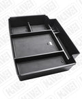 Boss Level Power Sliding Center Console Organizer For 2021 To 2026 GMC Yukon Tahoe Suburban Armrest Storage Tray Black
