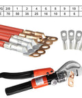Beefy 10 Ton Hydraulic Cable Crimper Tool For 1/8 And 3/16 Stainless Steel Cable Railing Fittings With Smart Pressure Release and dies