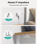 360° Rotating Flat Power Strip With 3 Ac Outlets And 4 Usb Ports Smart Extension Cord showing installation with mounting holes and screws.