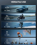 Image showing versatile use of Cordless Tire Inflator With Digital Dual Display 150 PSI Portable Air Pump for cars, bikes, and balls.
