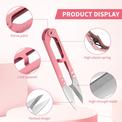 Close-up of 3 Pack Thread Snips Set High Carbon Steel Thread Cutter With Spring Return Easy To Use, highlighting design details