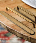 Antique Brass Cabinet Pulls With Backplate Spacer 2 Pack 5 Inch Center To Center Kitchen Drawer Handles With Base Plate Zinc Alloy