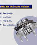Front Wheel Bearing And Hub Assembly With ABS For Chevy Silverado 1500 2014 2019 Suburban Tahoe GMC Yukon 1500 2014 2019