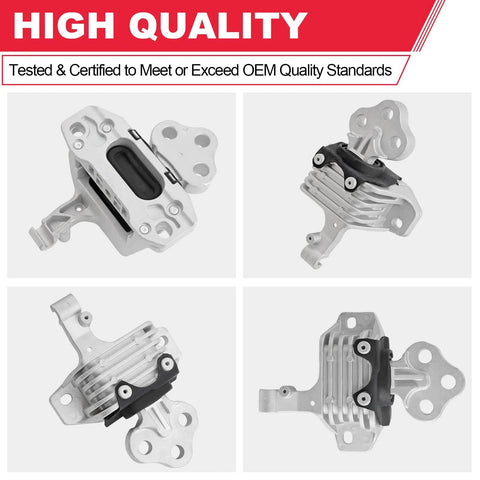 Heavy Duty Engine Mount Bracket Kit With Transmission Mounts For 2.4L Engines Direct Fit Replacement 2015 2017 Chrysler 200 And 2014 2021 Jeep Cherokee Reduces Noise And Vibration For Smoother Idle And Shifts Replaces 68192831AF 68418876AB 68157441AD four-piece set