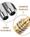 Close-up of All In One Welding Nozzle Tips Kit With Contact Tips Protectors Connectors, showing smooth metal surface and material