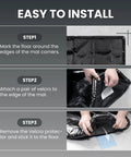 Installation steps for Heavy-Duty 7'9 By 16' Garage Floor Mat With 610GSM Beefed-Up Commercial PVC Containment Mat, 1.2-Inch Raised Edges To Trap Water Mud Snow Oil, Waterproof Non-Slip Protector For Cars And SUVs