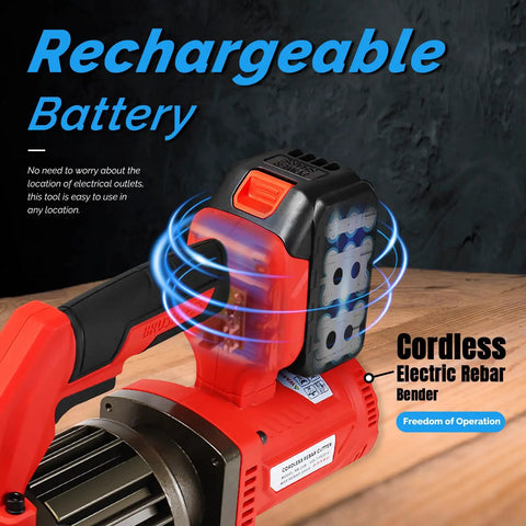 Loschen Cordless Electric Rebar Bender For DIY Pros with rechargeable battery for flexible on-site use.