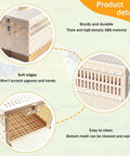 Folding Bird Cage For Pigeons And Small Pets Portable Travel Training Cage With Three Door Design details of ABS material