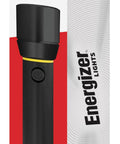 Energizer LED flashlight in packaging, showcasing durable design suitable for outdoors and emergencies.
