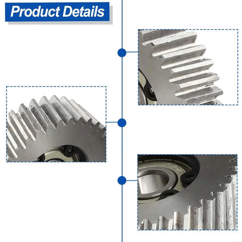 Close-up of metal teeth in 3pcs 36T Planetary Gear Set 38.5x11mm With 608 Bearings For Electric Bike And Folding Electric Bike