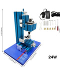 Badass Mini Metal Milling And Drilling Machine Combined With A Solid Benchtop Wood Lathe, 24W desktop rig with tools and accessories.