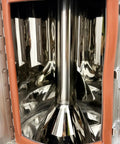Interior view of Heavy Duty All In One Plastic Granule Dehumidifier Dryer With 55 Lbs Capacity, stainless steel contact parts visible