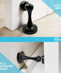 Heavy Duty Magnetic Door Stop Holds Doors Open With Ease, Premium Stainless Steel Door Catch That Resists Rust, Wall Or Floor Mount