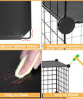 Modular 16 Cube Wire Storage Organizer System For Home Closets Books Toys Crafts Plants And Pets Freely Configurable Metal Grid Shelving In Black, showing reinforced connectors and easy installation.