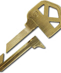Brass Lockout Key For Kwikset Door Locks Lifesaver For Pros And Landlords, Quick Outside Locking Solution for evictions and emergencies.